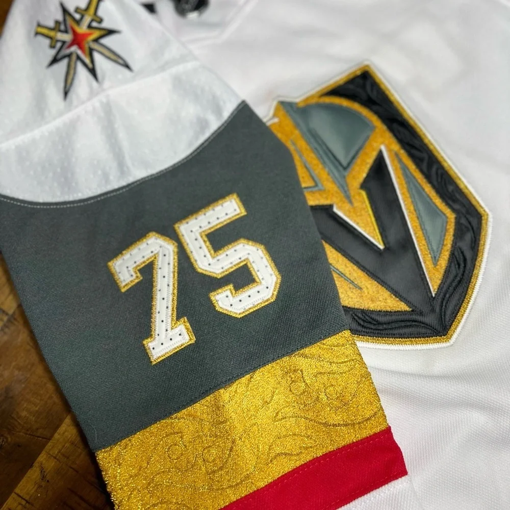 Adidas Vegas Golden Knights Authentic Pro Road Jersey White - Picture 8 of 14